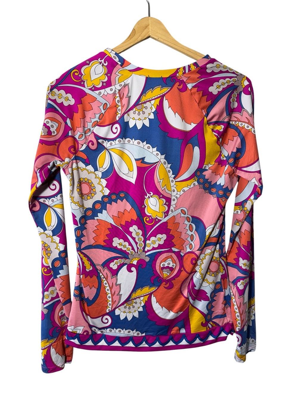 Trina Turk Sevilla Long-sleeve Rashguard Size Large - Picture 2 of 12